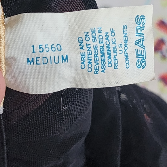 Vintage Inner Most, black thong negligee, M - Picture 3 of 4